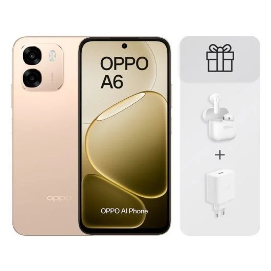OPPO A6 4G - 6GB RAM, 256GB Storage, 6.75" Display, Aurora Gold