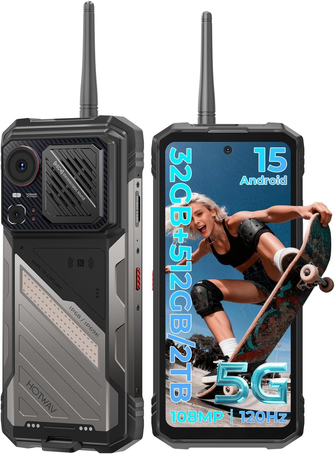 Teléfono móvil HOTWAV Hyper 8 Ultra 5G resistente