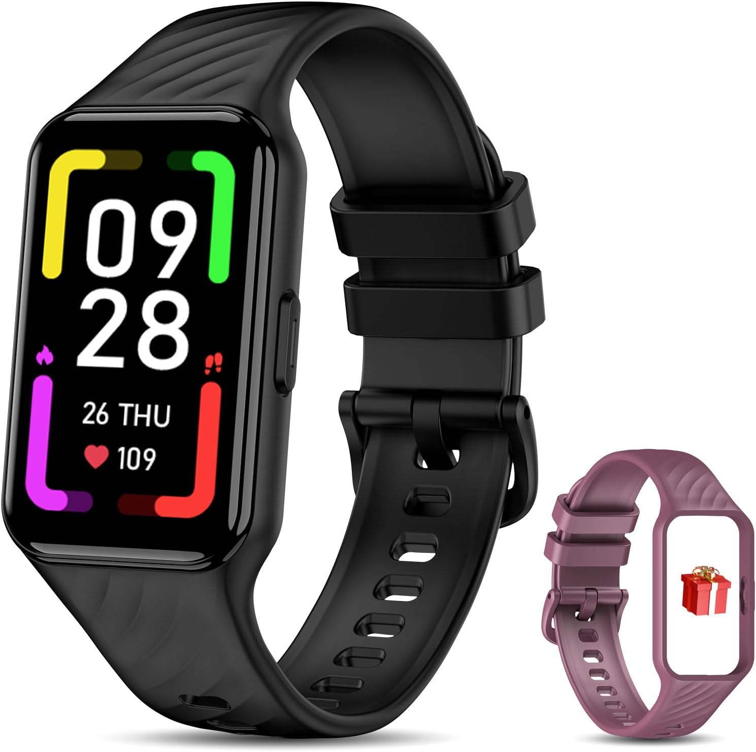 Sporty Connect Watch for Men and Women, Bluetooth Calling, IP68 Waterproof, Heart Rate & Sleep Tracking, 1.47'' HD Screen, Android/iOS Compatible
