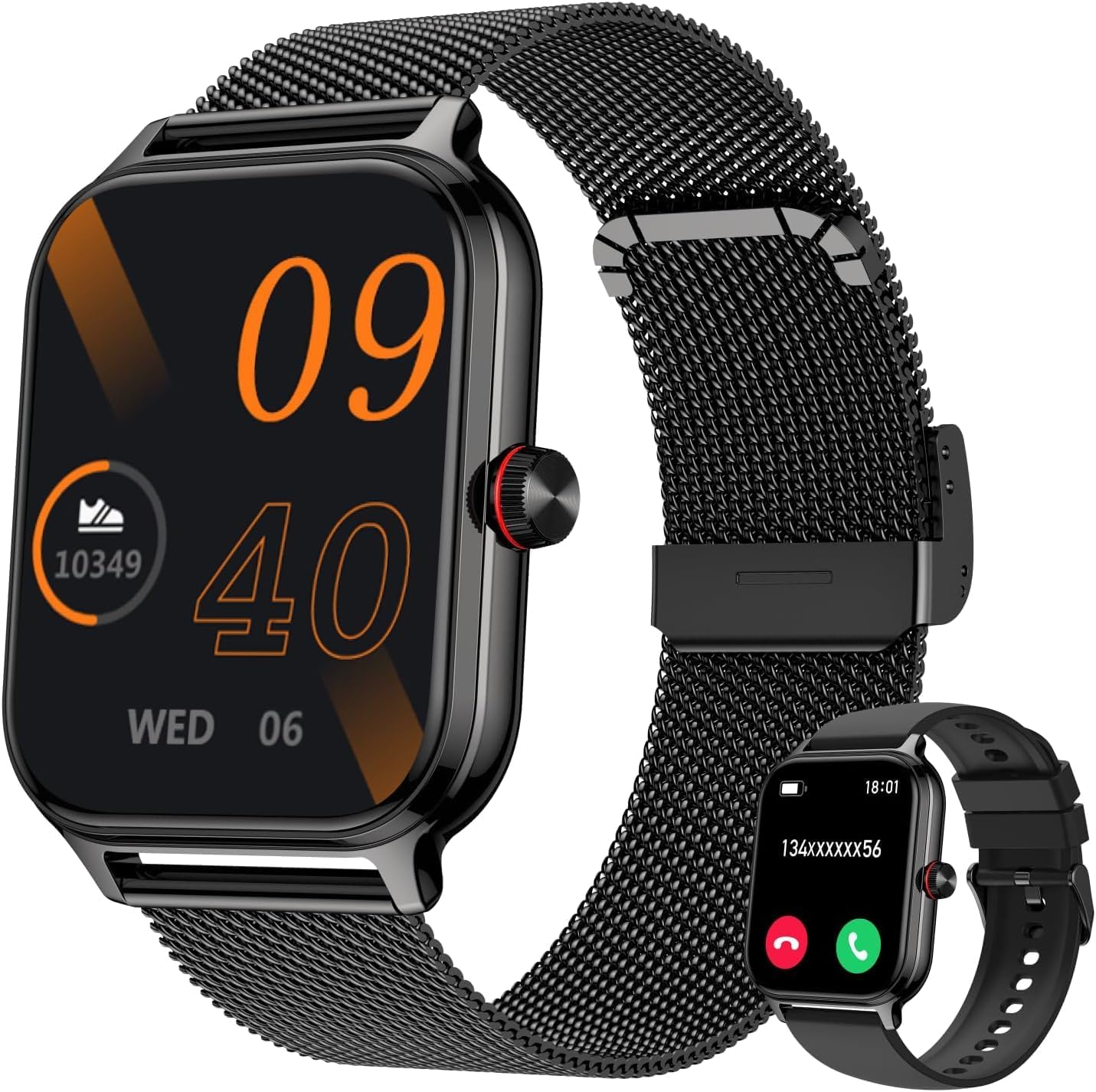 AI Smartwatch with Heart Rate & Sleep Monitoring for Men and Women
