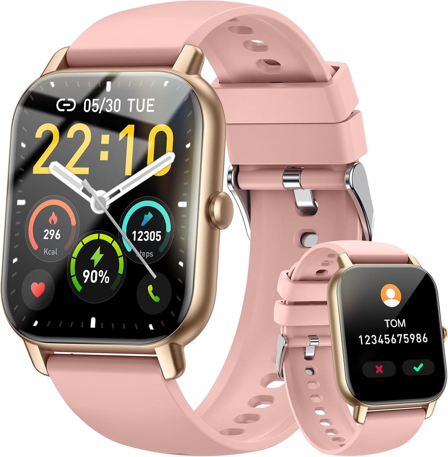 1.85" HD Bluetooth Smartwatch with Cardio, Sleep Tracking & Water Resistance for Men and Women