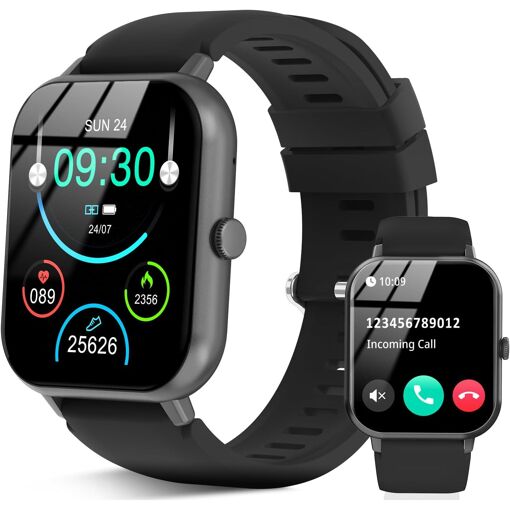 Monre Connectée Homme Femme, Écran 1,83'' HD avec Appels Bluetooth et Fonctions Sportives