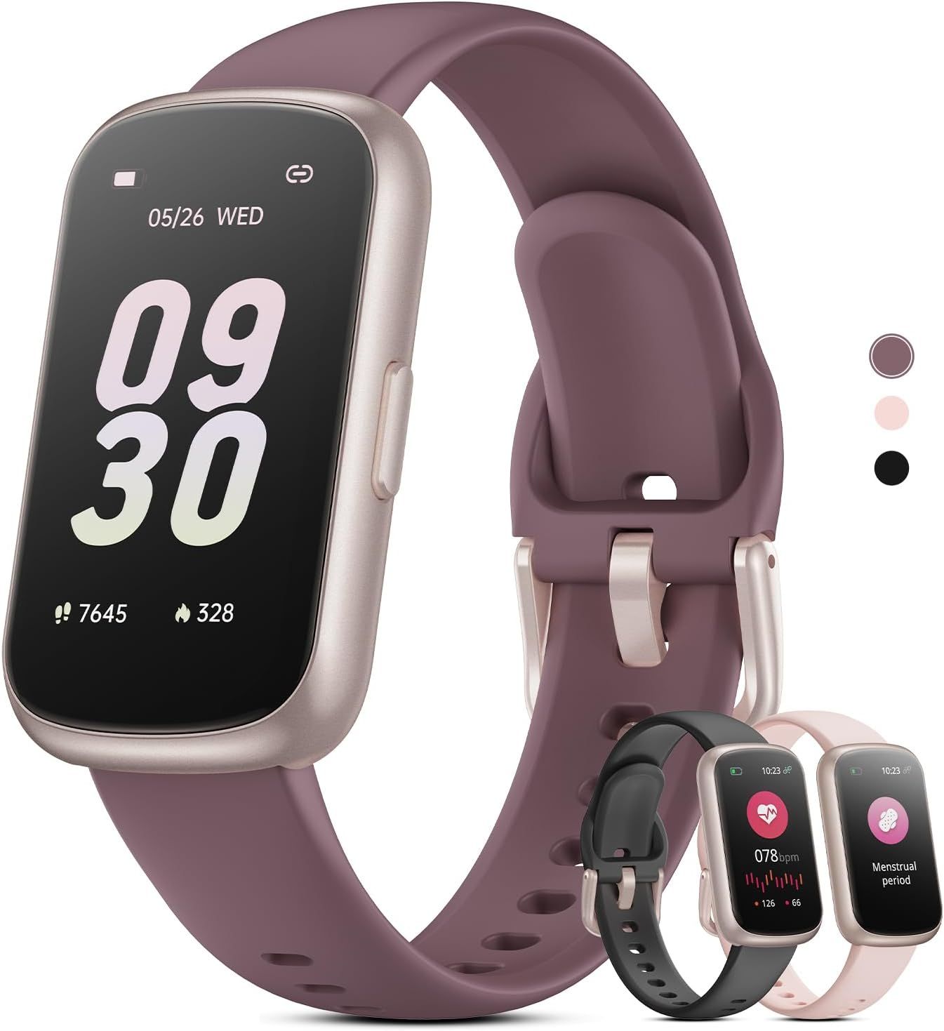 Smartwatch para Hombre y Mujer Pequeño, Pantalla Táctil de 1,47 Pulgadas con Frecuencia Cardiaca, SpO2, Seguimiento del Sueño, Podómetro, Resistente al Agua 3ATM