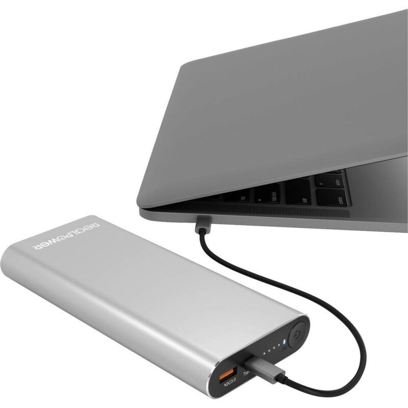 Realpower - Pb-20000 Powerbank (Portable Battery) 20000 mAh LiPo Silver