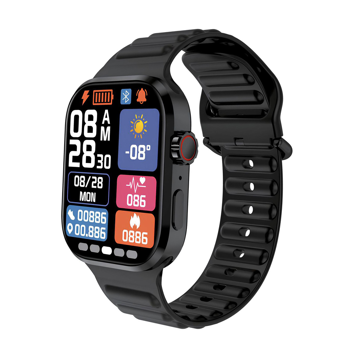 Ledwood LD80 Plus Smartwatch, Black