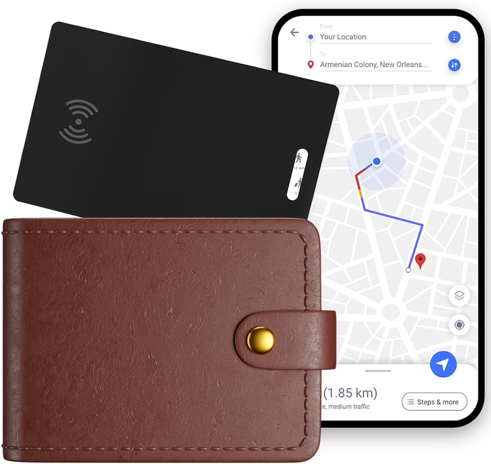 VornixorSarlshop Wireless Rechargeable Tracker Card for Android and Apple