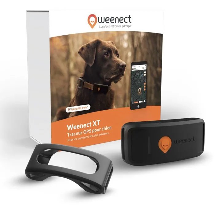 Weenect XT Dog GPS Tracker - Waterproof, Up to 3 Weeks Battery Life, Powerful Flashlight