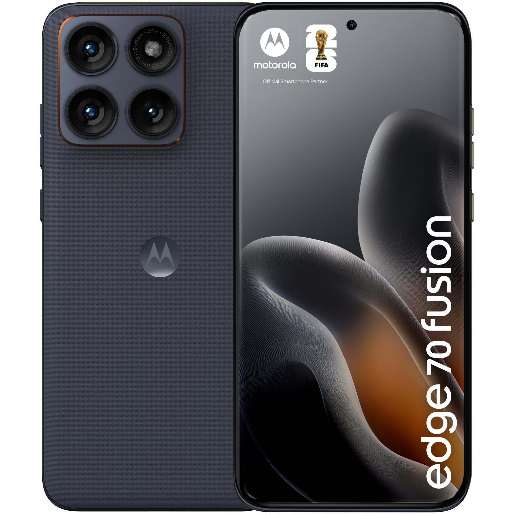 Motorola Edge 70 Fusion - Smartphone 5G Double SIM de 6,78 pouces, 12 Go de RAM, 256 Go de stockage, batterie 7000 mAh, USB-C, noir