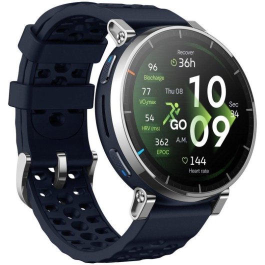Amazfit Active 3 Premium GPS NFC Bluetooth Watch, 45mm AMOLED, Water Resistant 5ATM, Blue