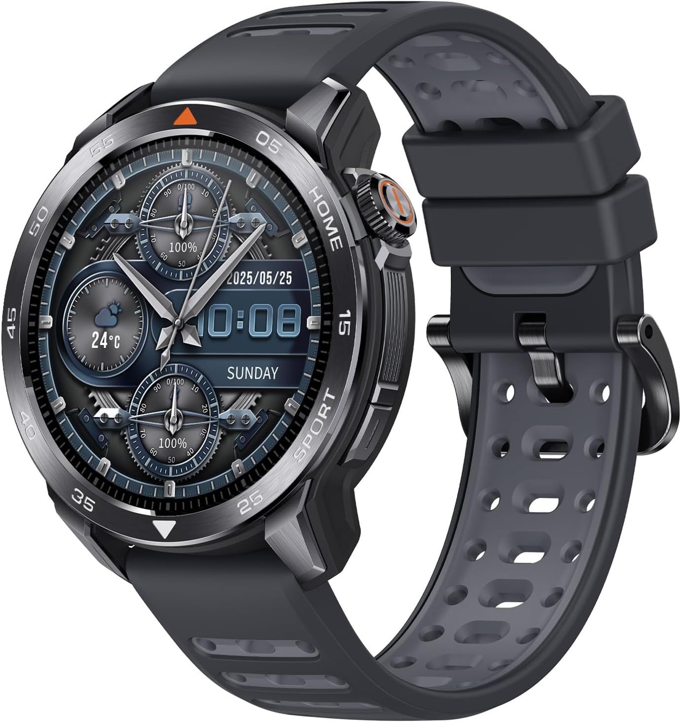 Reloj inteligente Mibro GS Pro2 para hombres - Pantalla AMOLED de 1,43", GPS, modos deportivos, llamadas Bluetooth, batería de 20 días (gris oscuro)