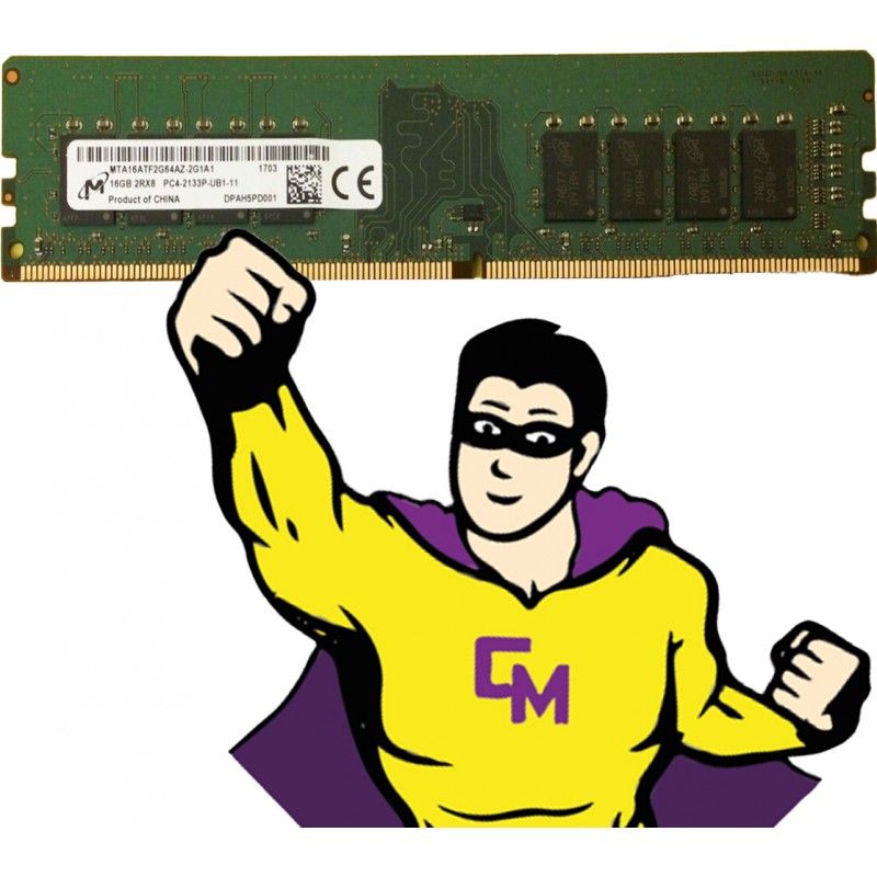 Micron 16GB DDR4 RAM (MTA16ATF2G64AZ-2G1A1) - 2133MHz, CL15, 1.2V