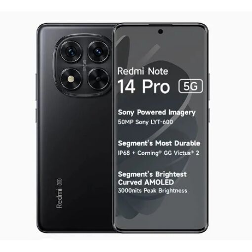 Smartphone Xiaomi Redmi Note 14 Pro - 8 Go RAM - 256 Go ROM - Noir
