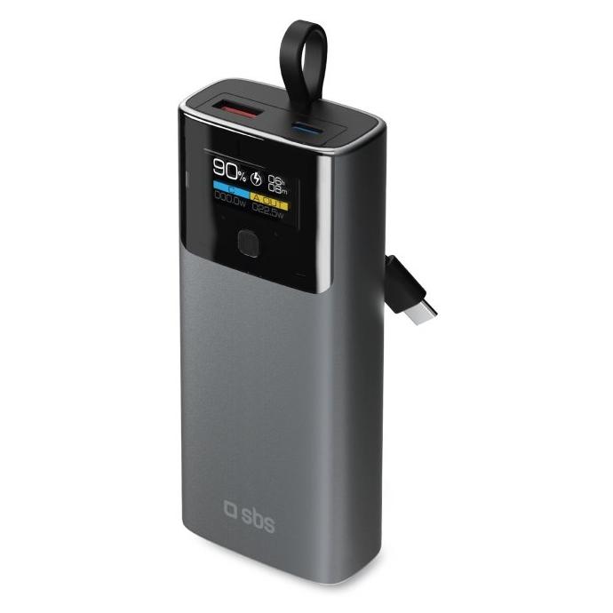 Sbs Power Bank 10000mAh with Adaptive Fast Charging, Black