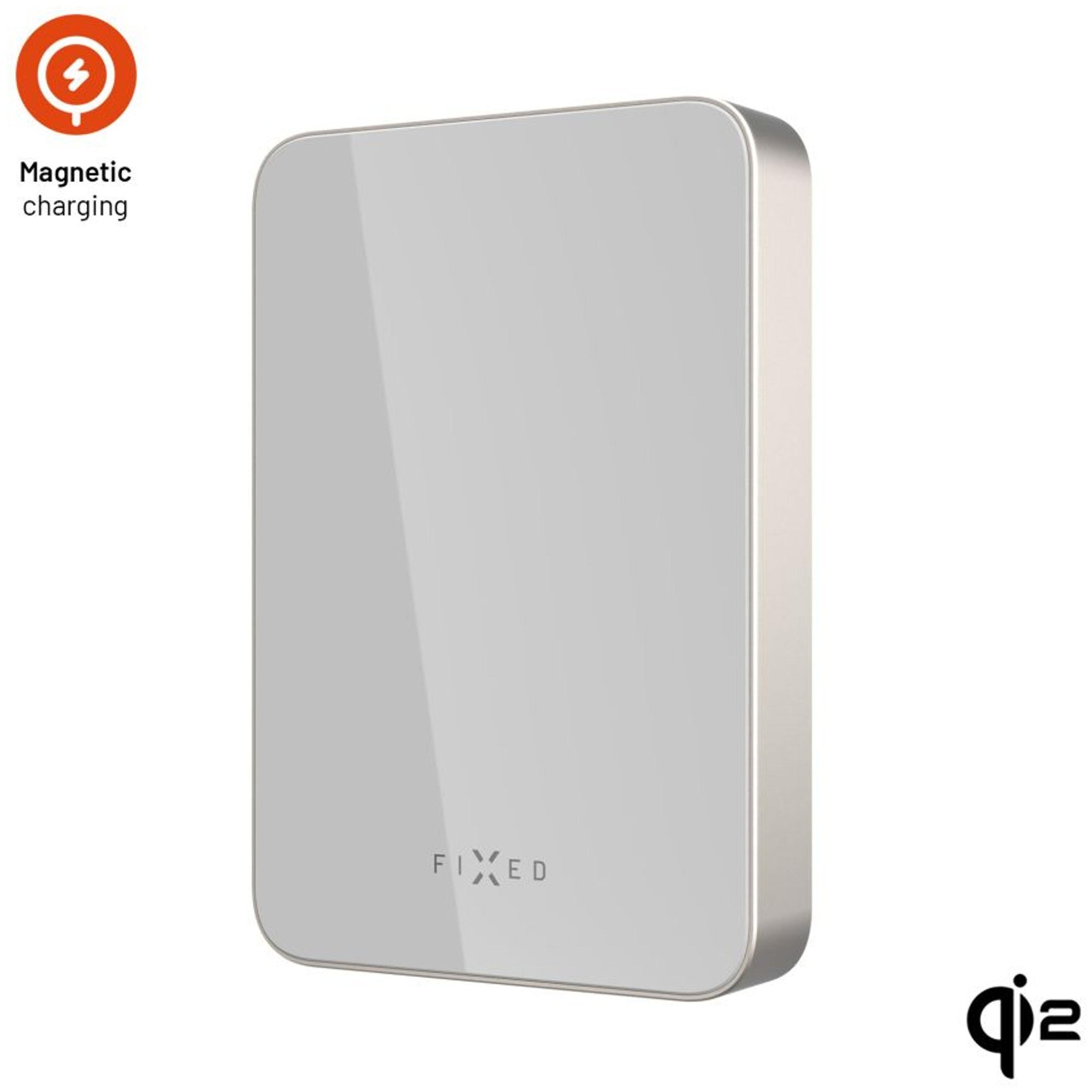 Fixed Fixzenmc-10 Ti Lithium Polymer (Lipo) 10,000 mAh Wireless Rechargeable Power Bank, White