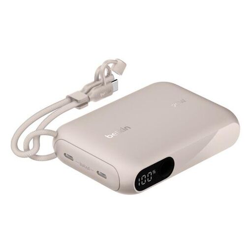 Batería portátil Belkin de 10000 mAh en color arena