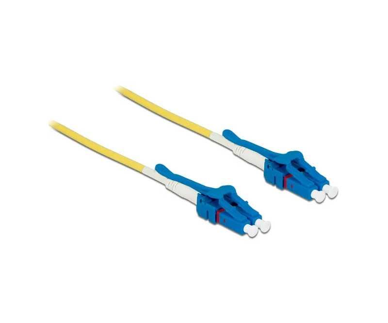 Delock Network Cable - 1m, Single Mode LC (M) to Single Mode LC (M), OS2, Yellow