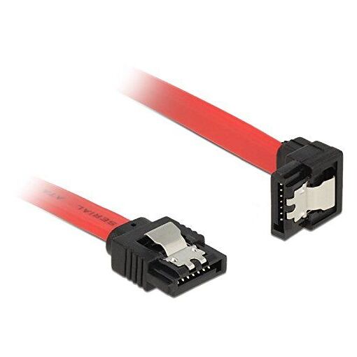 Delock SATA Cable - 50cm, Locked, 90° Connector