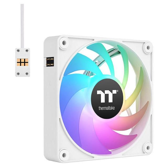 Thermaltake 12cm Computer Cooling System White PC Case Fan (3-Pack)