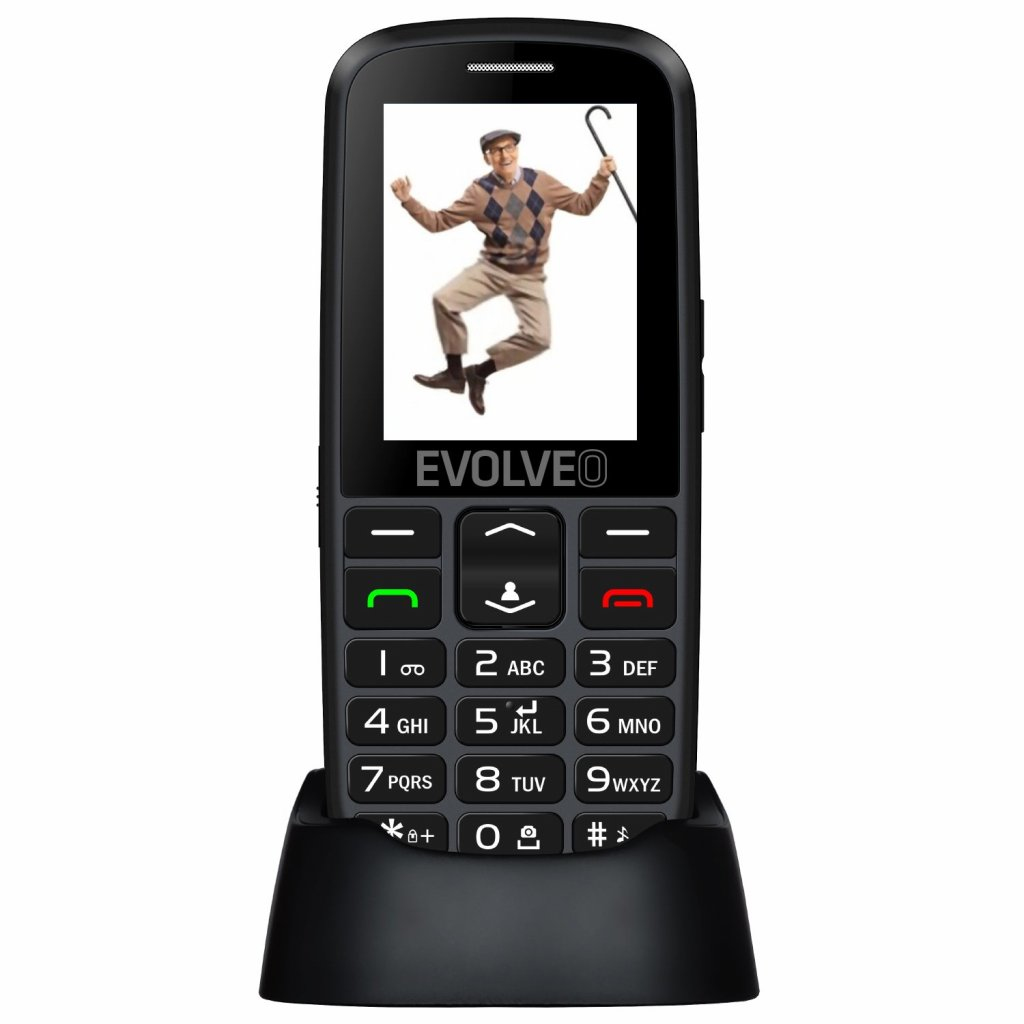 Téléphone Evolveo EasyPhone EG 2,4 pouces pour personnes âgées