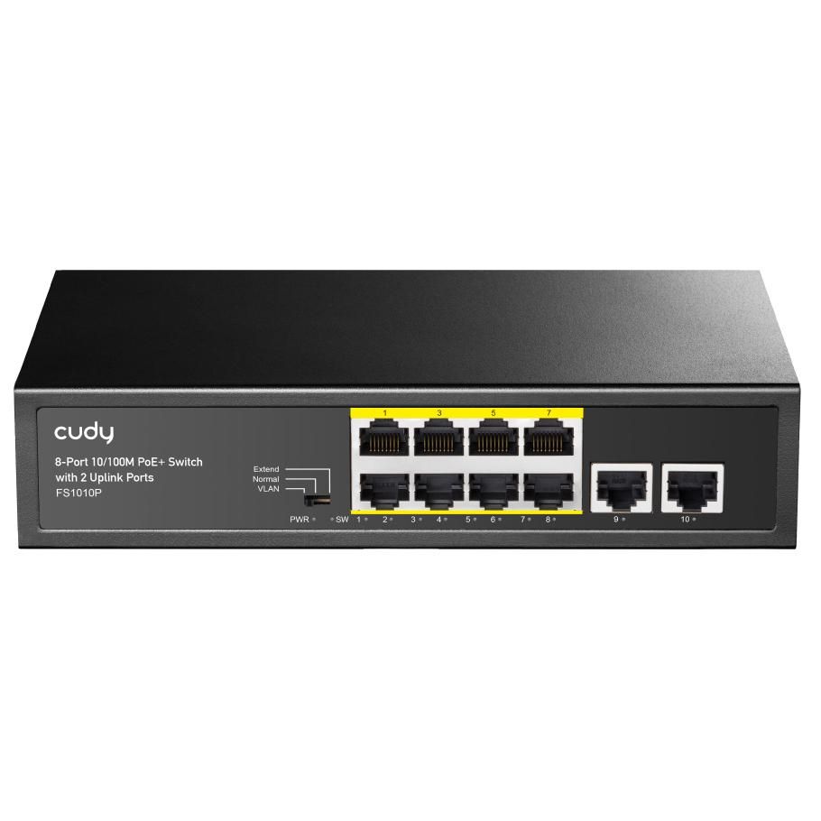 Cudy FS1010P Network Switch - 8-Port Fast Ethernet (10/100) with PoE