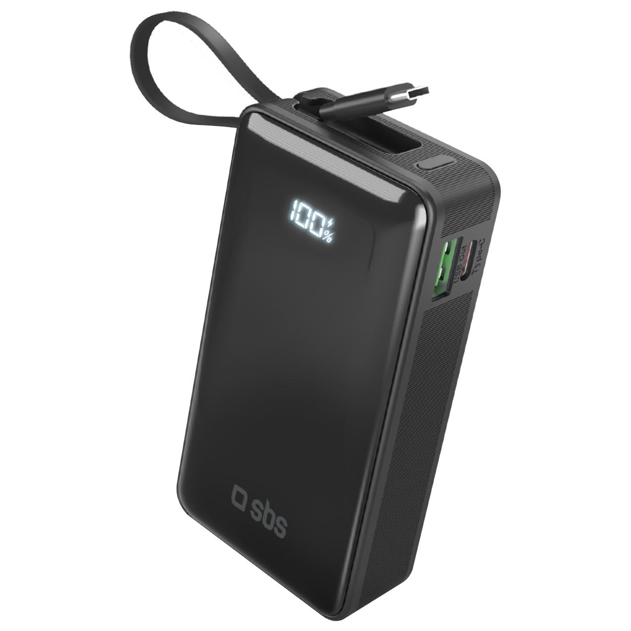 Sbs Lithium-Ion Power Bank 10000mAh, Black