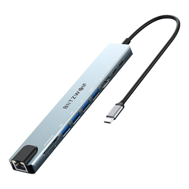 Blitzwolf 10-in-1 USB-C Docking Station (Silver)