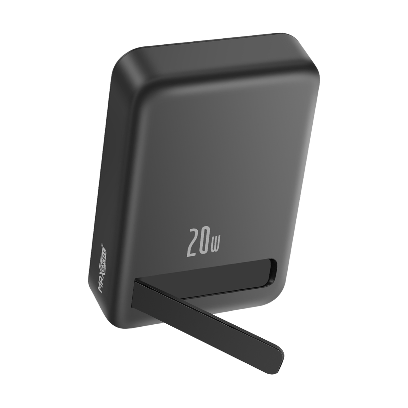 Maxexcell Powerbank Magsafe 10,000mAh USB-C 20W with Stand, Black