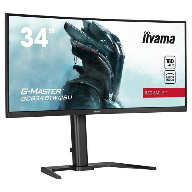 iiyama G-MASTER Red Eagle Curved Gaming Monitor - 34" QHD+ (2560 x 1440) - 180Hz - VA - 500 cd/m² - 1500R Curve