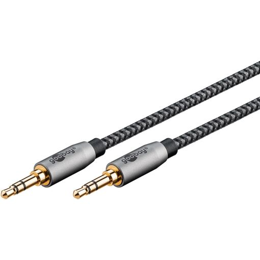 Câble audio Goobay 2 m TRS 3,5 mm Mâle - Gris