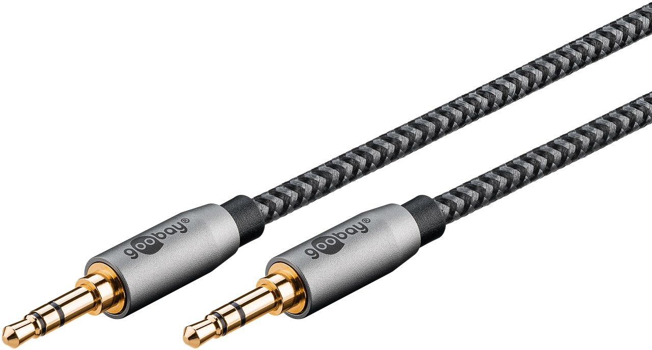Goobay 2m Audio Cable TRS 3.5mm Male - Grey