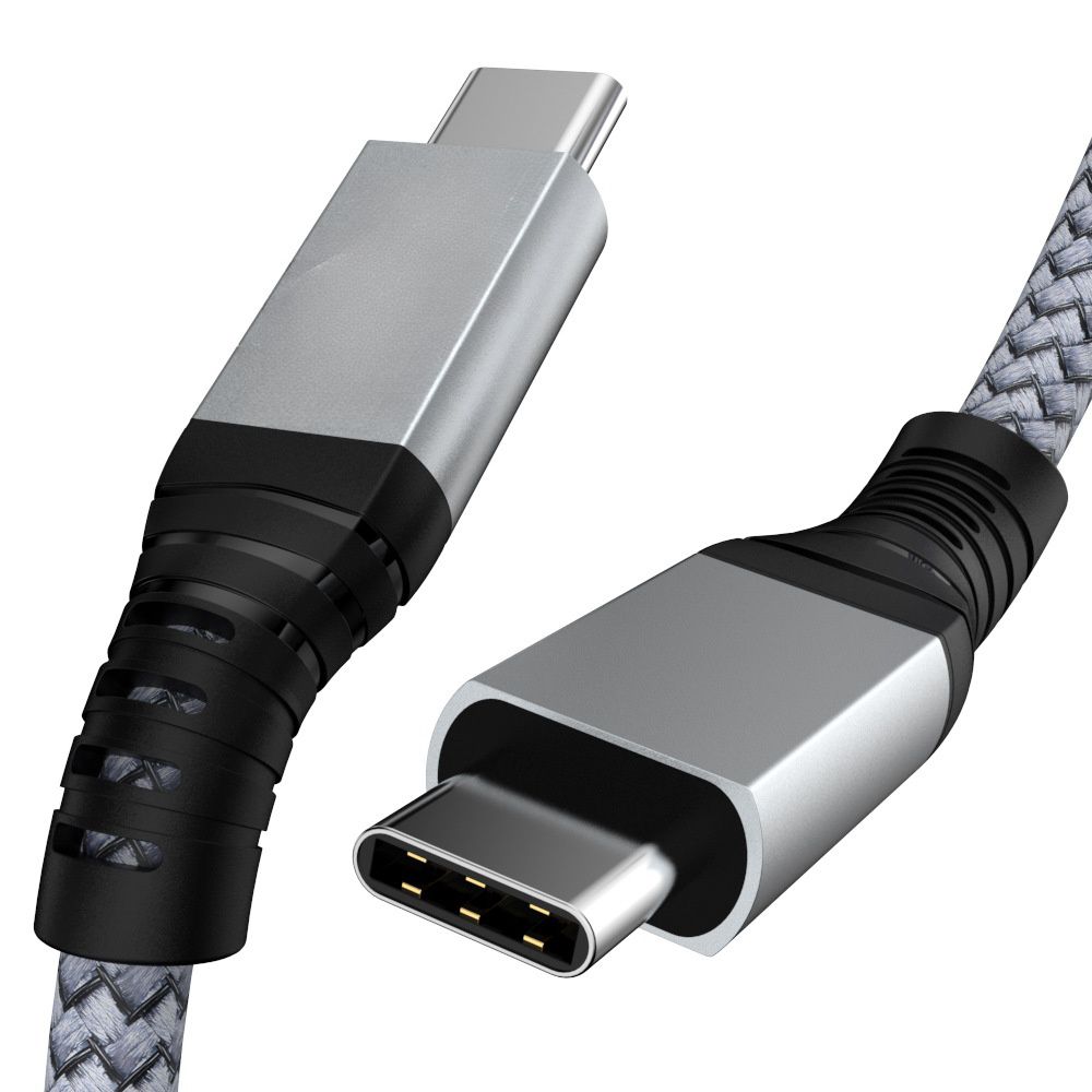 INF USB C Cable, 240W, 3.2 USB, 20Gbit/s, Type-C Male, Nylon Braided, Compatible MacBook Pro 16', Multi-color, 2m