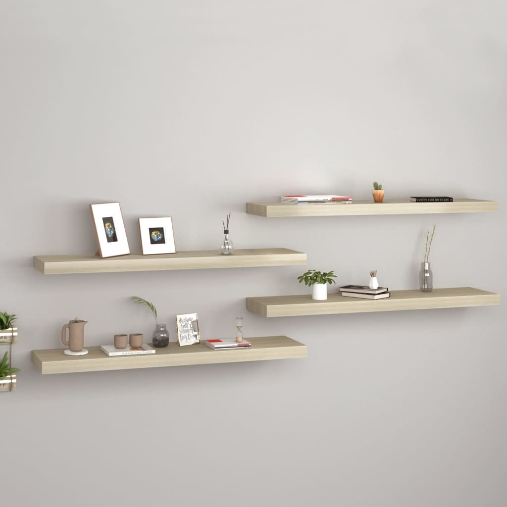 vidaXL Monitor Stand with Storage, Concrete Grey Wood Engineering