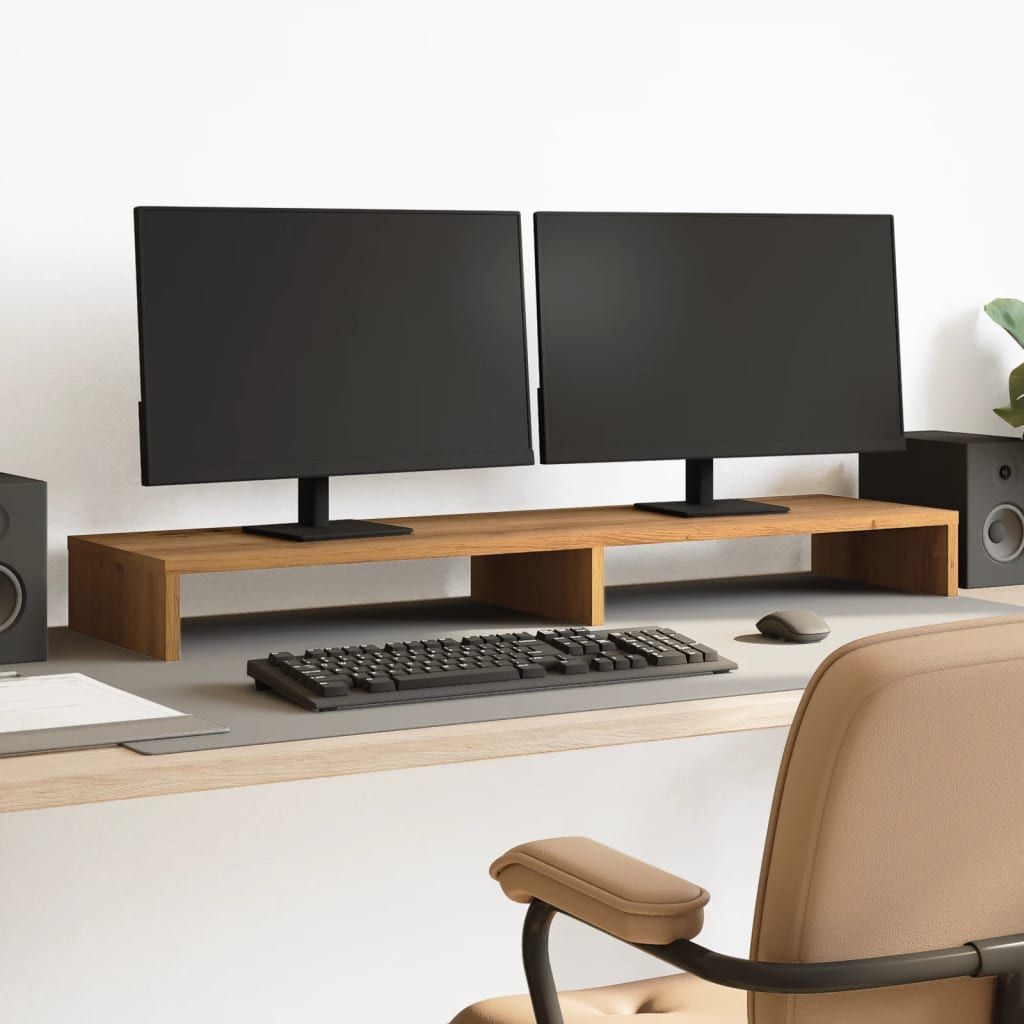 VIDAXL Artisanal Monitor Stand, 100x27x10cm Engineering Wood
