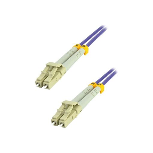 Cable óptico MCL multimodo LC, 2 m, OM4, dúplex, 50/125 micras, sin halógeno