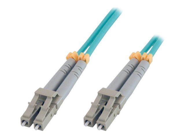 MCL Multi-Mode LC Fiber Optic Cable, 50/125 Micron OM3, 5m, Duplex, Halogen-Free