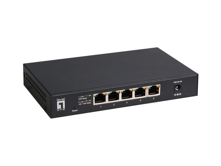 LevelOne 2.5G Ethernet Switch GEU-0525 (Black)