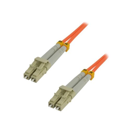 Cordon de conexión MCL multi modo LC - 2 m, dúplex, OM2, 50/125 micras, sin halógeno, naranja