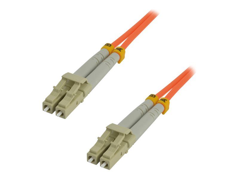 MCL Multi-Mode LC Cord - 2m, Duplex, OM2, 50/125 Microns, Halogen-Free, Orange