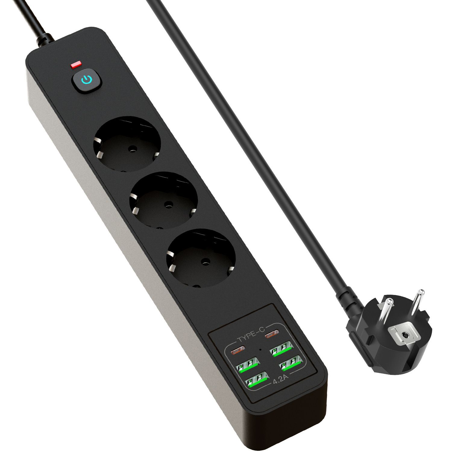 INF Multiprise UE BKL-03 6-Port USB Black