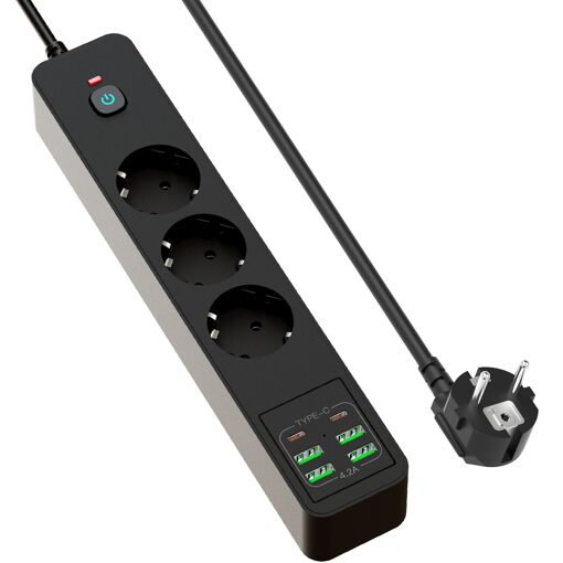 INF Multiprise UE BKL-03 6-Port USB Black