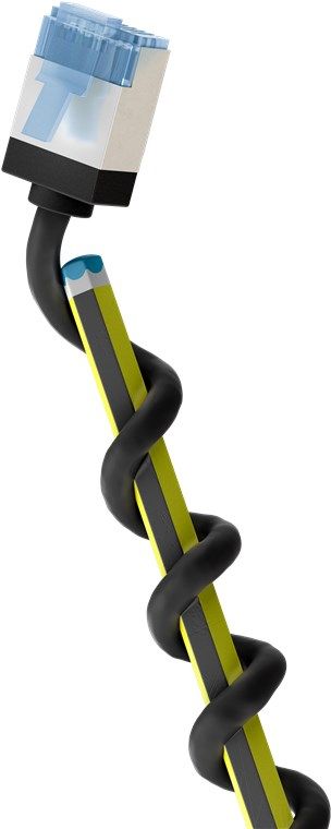 Goobay Cat6a Network Cable, 2m, Black (U/FTP STP)