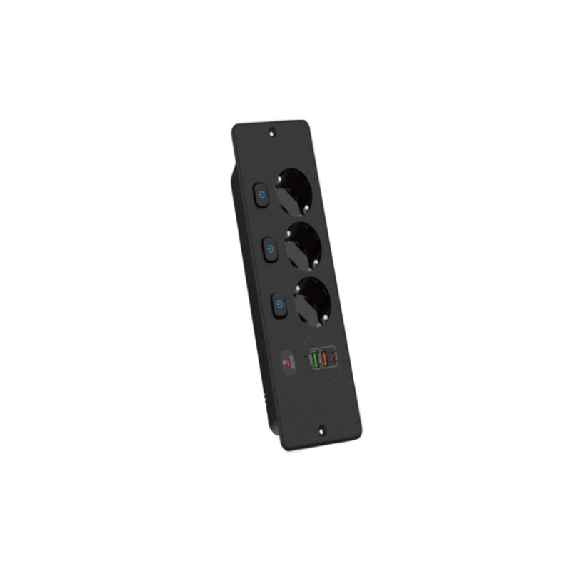 INF BKL-E68 European Standard Wall Socket - Black