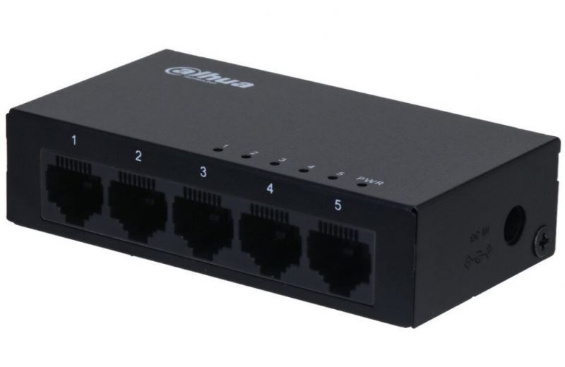 Dahua PFS3005-5GT-L Switch - Unmanaged - 5x10/100/1000Base-T - Desk/Wall Mount