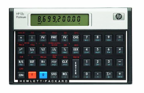 HP 12c Platinum Financial Calculator, Black