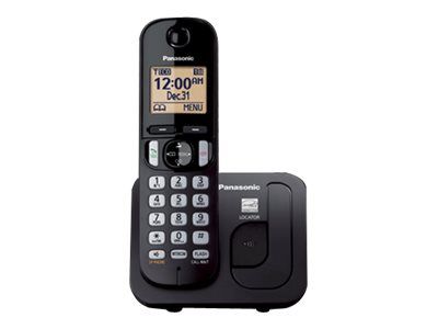 Panasonic KX-TGC210 - Wireless Phone with Caller ID/Pending Call - DECT GAP - 3-way Conference Calling - Black