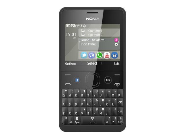 Nokia Asha 210 Smartphone, Black