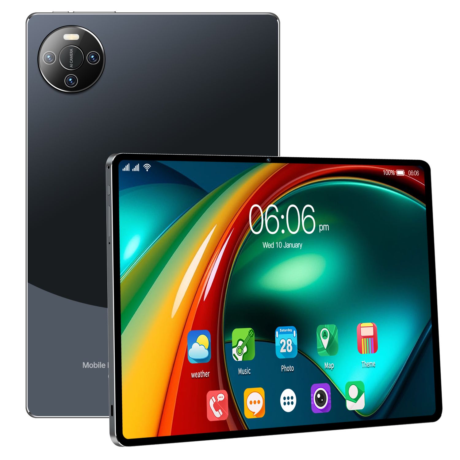 LOIDIS E60 Tablet (2024) 64GB, 10.1-inch Wi-Fi + SIM Card, Black