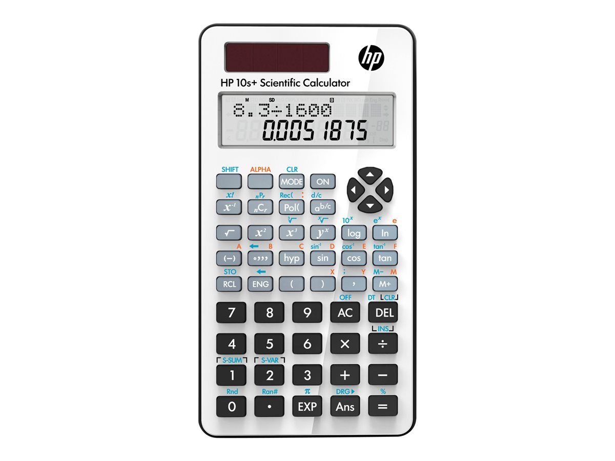 HP 10s+ Solar Calculator - White