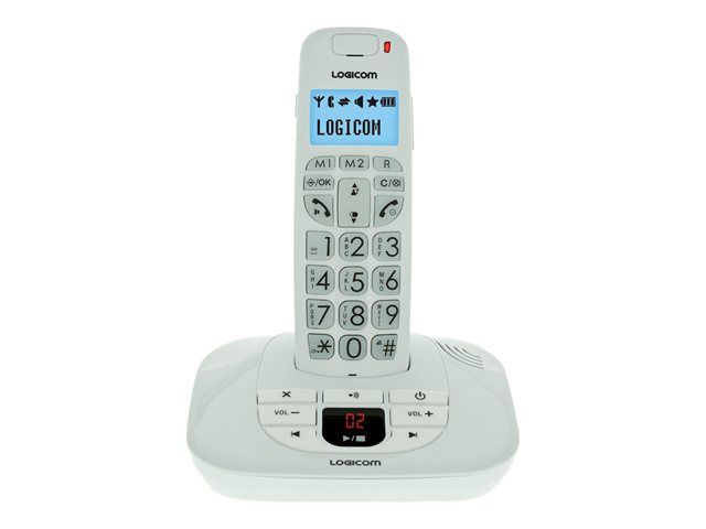 Logicom Comfort 155T - Cordless Phone - Answering Machine with Caller ID - DECT - White