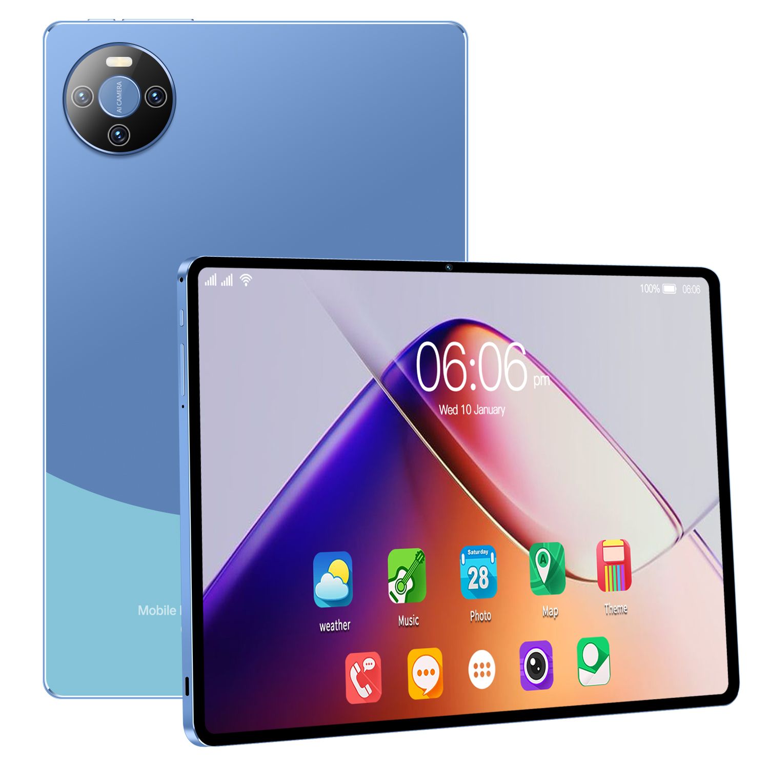 LOIDIS E60 (2024) 64GB 10.1-inch Tablet with Wi-Fi + SIM Card Slot, Blue